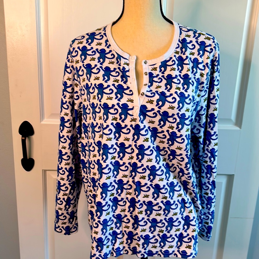 Roller Rabbit Blue Monkey Pajamas.